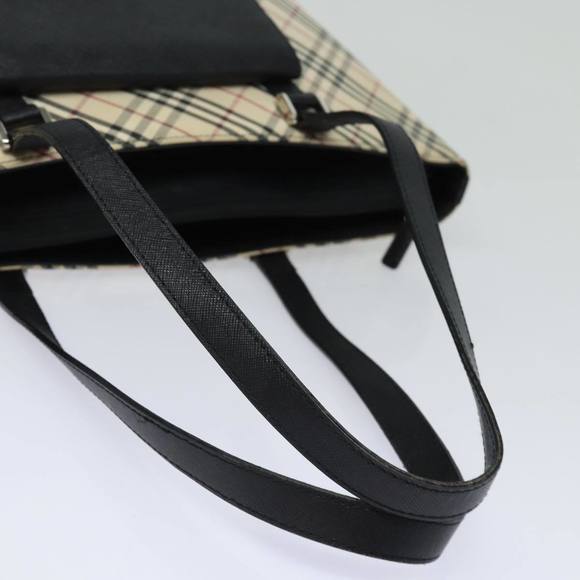 BURBERRY Nova Check Tote Bag Canvas Beige Auth 81323 - Picture 7 of 16